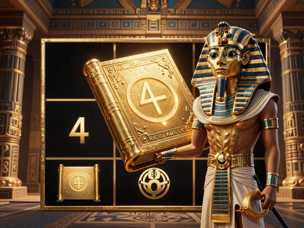 Book of Dead Slot Screenshot mit Rich Wilde und &auml;gyptischem Tempel